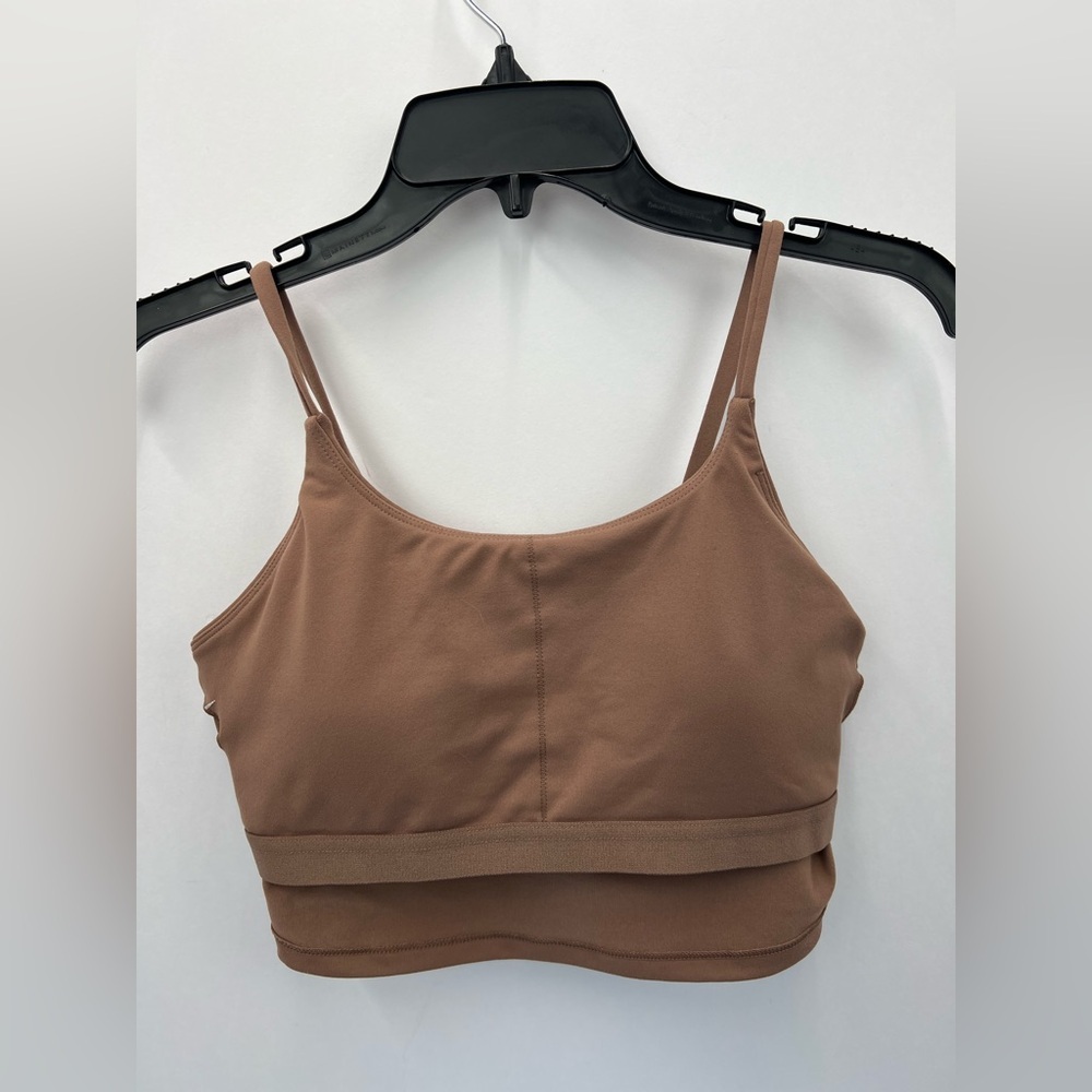Avia Low Impact Sports Crop with Shelf Bra and Removable Pads in a brown NEW - Picture 3 of 9